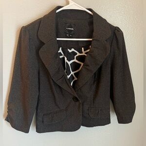 My Michelle Peplum Grey Blazer Medium